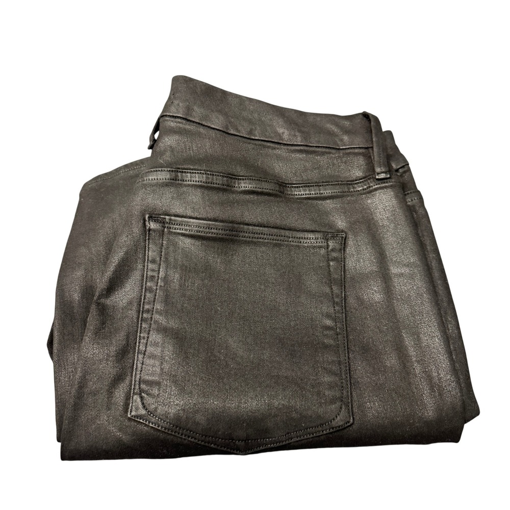 Good American Jeans Womens 16 (34x27.5) Good Legs Black Coated Skinny Denim